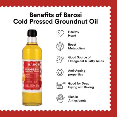 BAROSI: Cold Pressed Groundnut Oil - 750ml