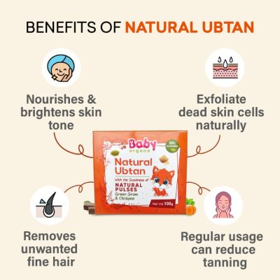 BabyOrgano: Natural Ubtan - Green Gram & Chickpea - 100 gm
