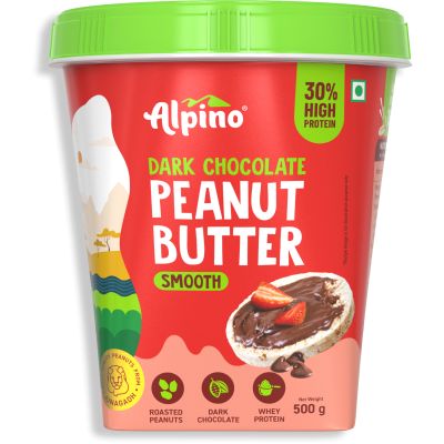 Alpino: High Protein Dark Chocolate Peanut Butter Smooth - 500gm