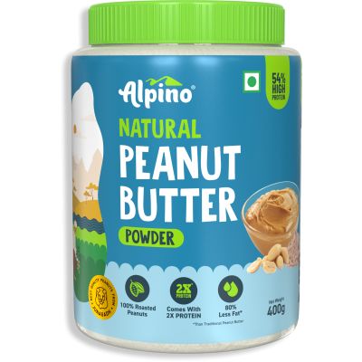 Alpino: Natural Peanut Butter Powder - Unsweetened - 400gm
