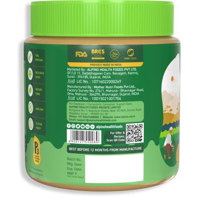 Alpino: Natural Peanut Butter Smooth - 400gm