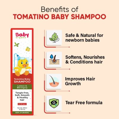 BabyOrgano: Tomatino Baby Shampoo - Lemon & Bhringraj - 200ml