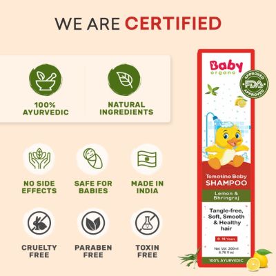 BabyOrgano: Tomatino Baby Shampoo - Lemon & Bhringraj - 200ml