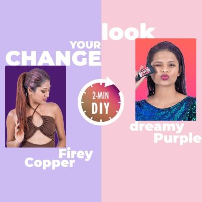 Anveya: Temporary Hair Color Makeup - Plush Purple - 30ml