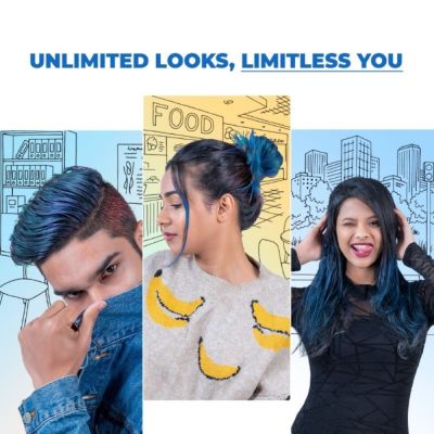 Anveya: Temporary Hair Color Makeup - Galaxy Blue - 30ml