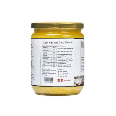 KUDEJ: Desi Kankrej Cow A2 Ghee - Pack of 2 (500ml each)