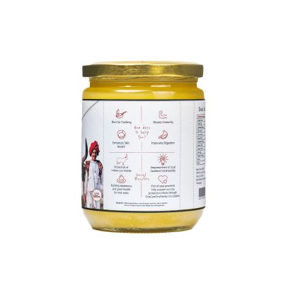 KUDEJ: Desi Kankrej Cow A2 Ghee - Pack of 2 (500ml each)