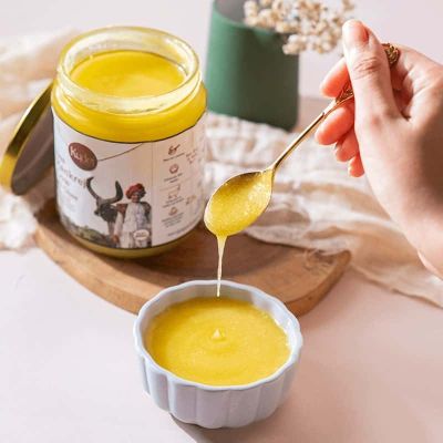 KUDEJ: Desi Kankrej Cow A2 Ghee - Pack of 2 (500ml each)