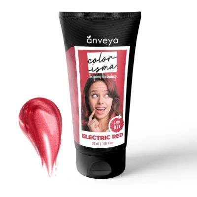 Anveya: Temporary Hair Color Makeup - Electric Red - 30ml