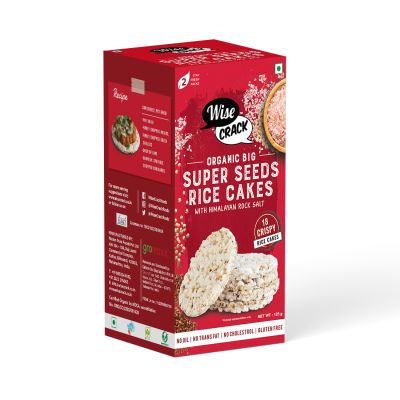 WiseCrack: Organic Rice Cakes - Super Seeds - Pack of 2 (125gm each)