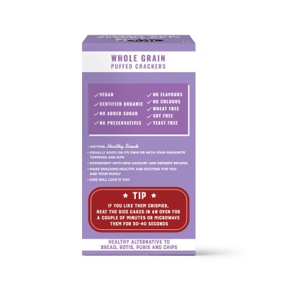 WiseCrack: Organic Rice Cakes - Flax Lovers & Super Seeds - Pack of 2 (125gm each)
