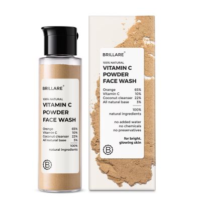 Brillare: Vitamin C Powder Face Wash For Glowing, Bright Looking Skin - 30gm