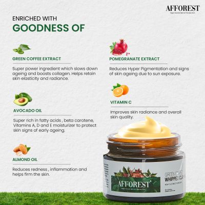 AFFOREST: Green Coffee Whipped Clay Mask  - 50gm