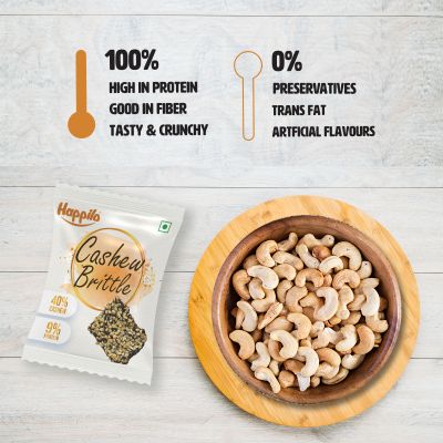 Happilo: Celebrations Premium Cashews Brittle Pack - Pack of 12 - 17gm each