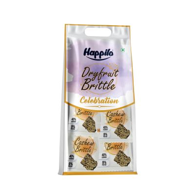 Happilo: Celebrations Premium Cashews Brittle Pack - Pack of 12 - 17gm each