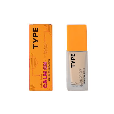 Type Beauty: Calm On Serum Foundation For Sensetive Skin & Redness - Oatmeal - 3Oml
