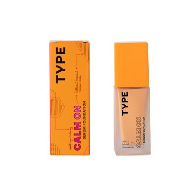 Type Beauty: Calm On Serum Foundation For Sensetive Skin & Redness - Pecan - 3Oml
