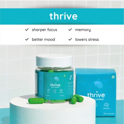Food for Thought: Thrive - Brain Health -  Pack of 2 - 60N Capsules each