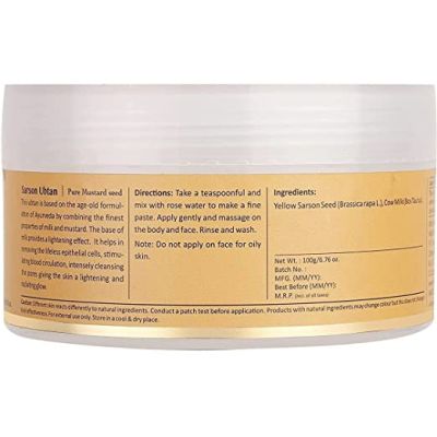 Mellow Herbals: Sarson Ubtan with Sarson Seed and Cow Milk for Smooth and Toned Skin - 100gm