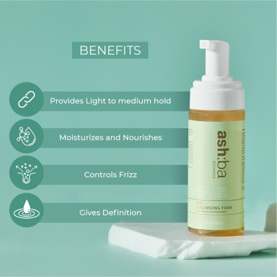 Ashba Botanics: Curl Volumizing Foam For Curly Wavy Hair - 150ml