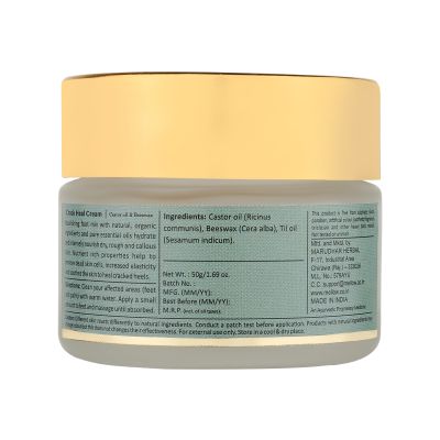 Mellow Herbals: Crack Heal Cream With Sesame and Castor Oil For Rough And Cracked Heels - 50gm