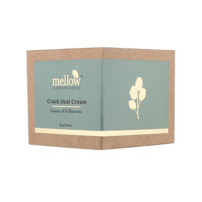 Mellow Herbals: Crack Heal Cream With Sesame and Castor Oil For Rough And Cracked Heels - 50gm