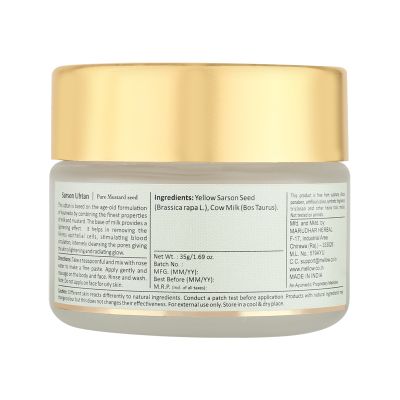 Mellow Herbals: Sarson Ubtan with Sarson Seed and Cow Milk for Smooth and Toned Skin - 35gm