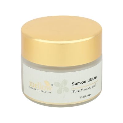 Mellow Herbals: Sarson Ubtan with Sarson Seed and Cow Milk for Smooth and Toned Skin - 35gm