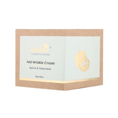 Mellow Herbals: Anti Wrinkle Cream with Arjuna Bark and Green Apple Extracts to Moisturize and tightens Skin - 50gm