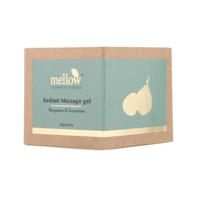 Mellow Herbals: Radiant Massage Gel with Bergamot, Germanium Oil and Neem to Heal Oily and Acne Prone Skin - 50gm