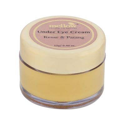 Mellow Herbals: Under Eye Cream with Kesar, Patang and Kukumadi Oil For Dark Circle And Puffiness - 12gm