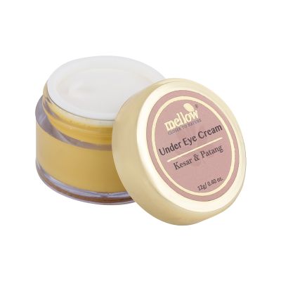 Mellow Herbals: Under Eye Cream with Kesar, Patang and Kukumadi Oil For Dark Circle And Puffiness - 12gm