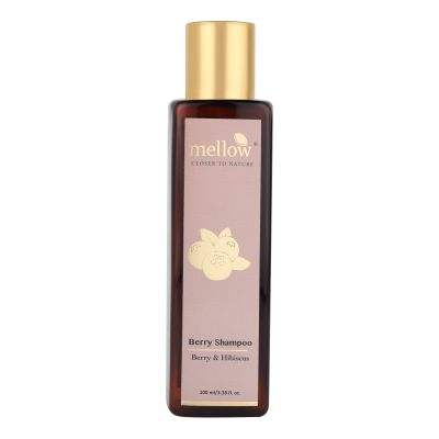 Mellow Herbals: Berry Shampoo with Hibiscus and Berry Leaves for Strong and Lustrous Hair - 100ml