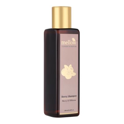Mellow Herbals: Berry Shampoo with Hibiscus and Berry Leaves for Strong and Lustrous Hair - 100ml