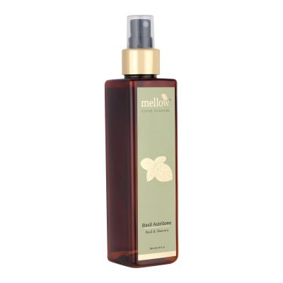 Mellow Herbals: Basil Astritone with Basil, Aloe Vera and Rose Petals for Oily and Acne Prone Skin - 200ml