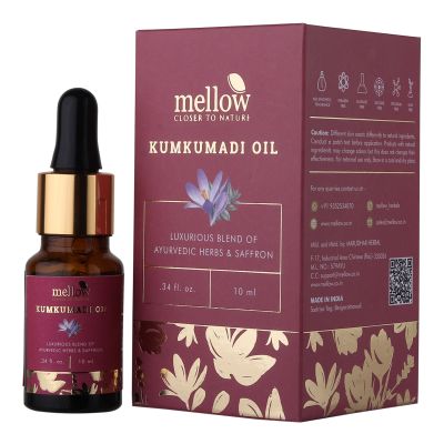 Mellow Herbals: Ayurvedic Kumkumadi Face Oil for Glowing Skin | Deep Nourishment and Anti Aging - 10ml