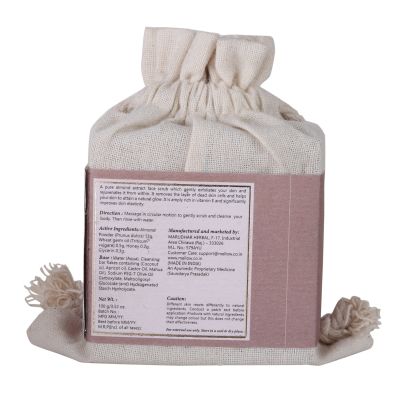 Mellow Herbals: Ayurvedic Almond Giri Powder Face Scrub Herbal Soap - 50gm