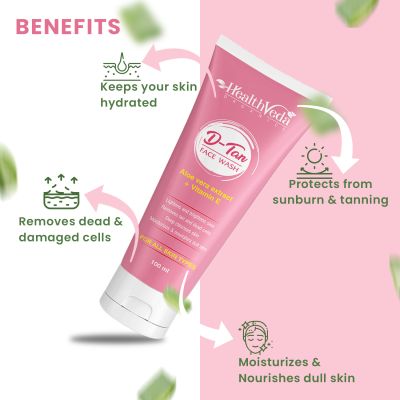 Health Veda Organics: Organics D-Tan Face Wash - 100 ml
