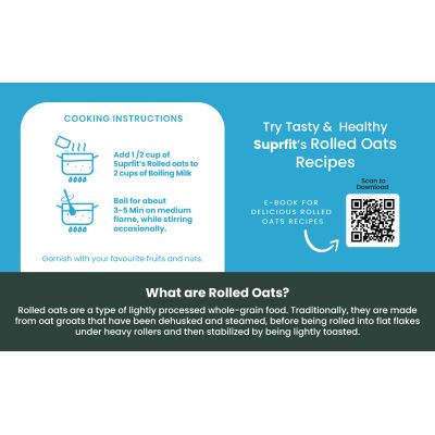 Suprfit: 100% Natural Rolled Oats 1kg