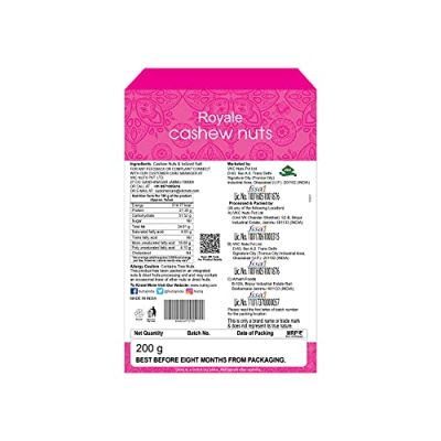 Nutraj: Signature Cashew Nuts (Plain) W240 - Pack of  2 - 200gm