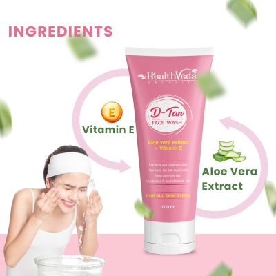 Health Veda Organics: Organics D-Tan Face Wash - 100 ml