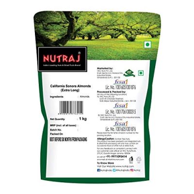 Nutraj: California Sonora Almonds (Extra long) - Pack of 3 - 1kg each