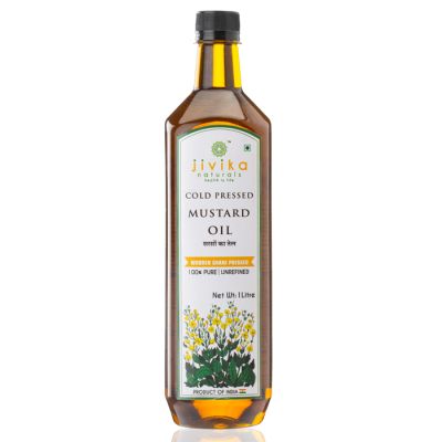jivika naturals: Mustard Oil Wood Pressed - Cold Pressed Oils - Pack of 2 -  1 L each