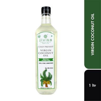 jivika naturals: Virgin Coconut Oil Made From Coconut Milk - Cold Pressed - Pack of 2 - 1 Litre each