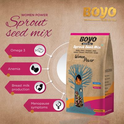 BOYO: Sprout Seed Mix for Women's Health -Pack of 3 -  400gm each