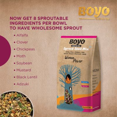 BOYO: Sprout Seed Mix for Women's Health -Pack of 3 -  400gm each