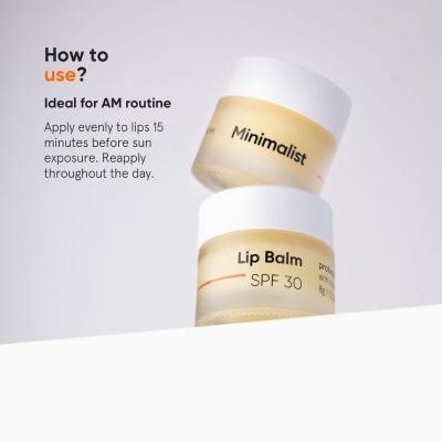 Minimalist: SPF 30 Lip Balm with Ceramides & HA for lip protection & nourishment - 8gm