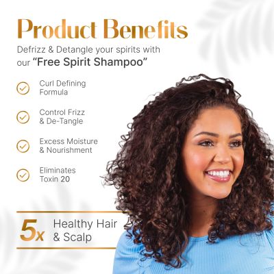 WILDLY PURE: Free Spirit Curly Hair Shampoo With 60% Aloe Hibiscus, 12 Oils - 300ml