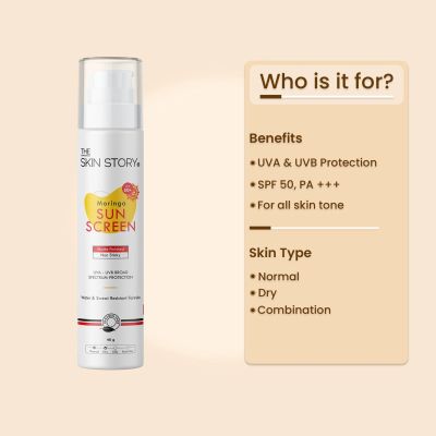 The Skin Story: Sunscreen Moringa SPF 50 - 40g