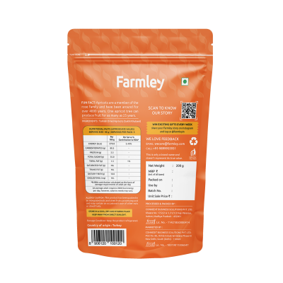 Farmley: Premium Turkish Dried Apricot - 200gm